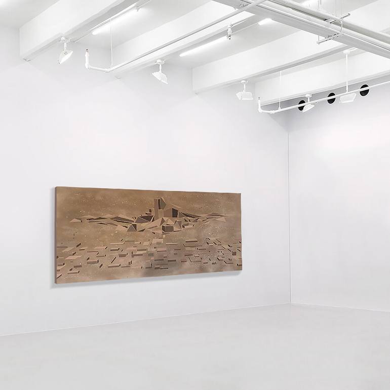 Original Abstract Architecture Painting by Alex Colard