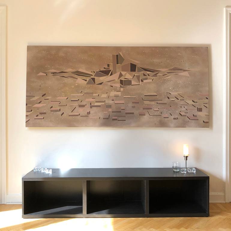 Original Abstract Architecture Painting by Alex Colard