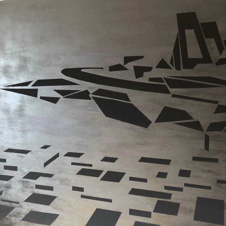 Original Abstract Architecture Painting by Alex Colard