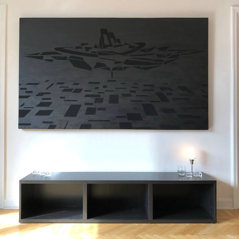 Original Abstract Architecture Painting by Alex Colard