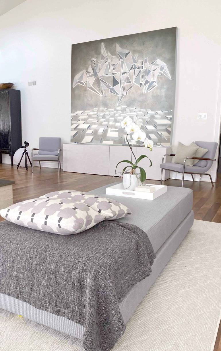 Original Abstract Architecture Painting by Alex Colard