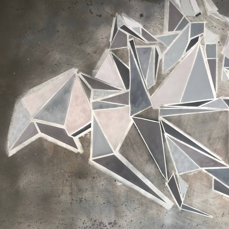 Original Abstract Architecture Painting by Alex Colard