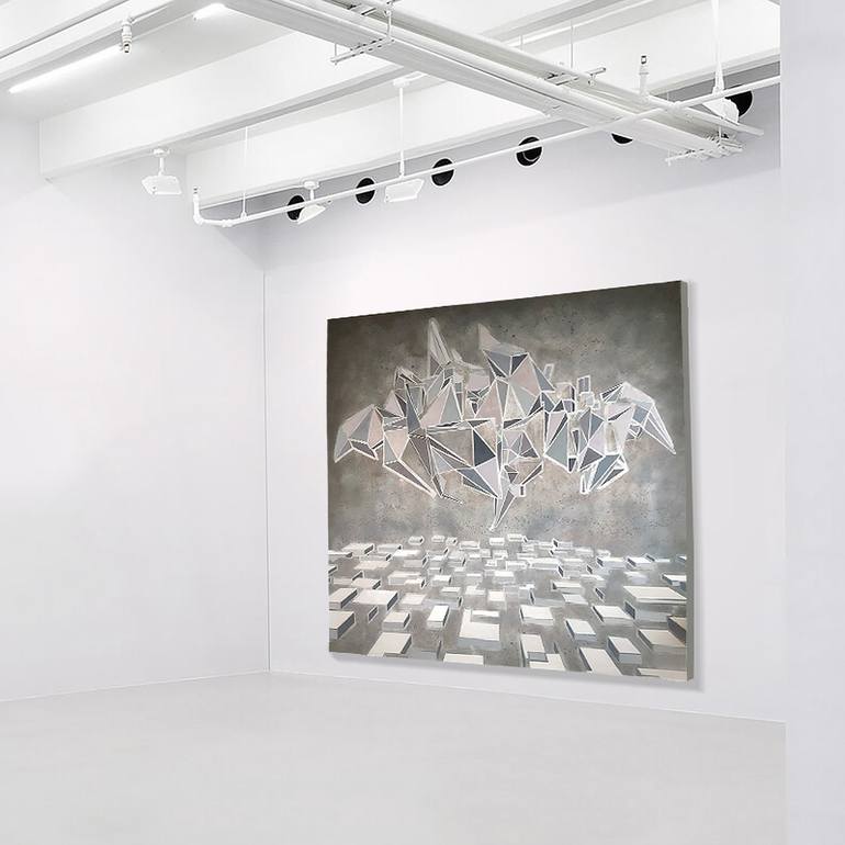 Original Abstract Architecture Painting by Alex Colard