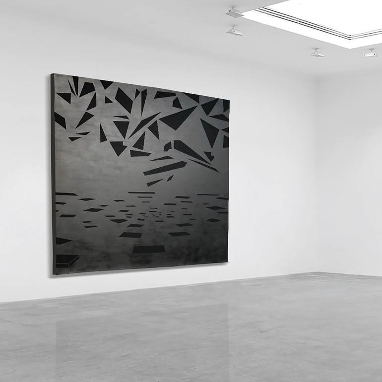 Original Abstract Architecture Painting by Alex Colard