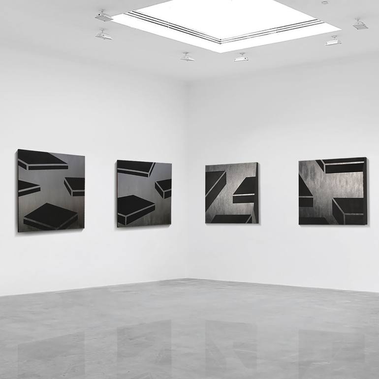 Original Abstract Architecture Painting by Alex Colard