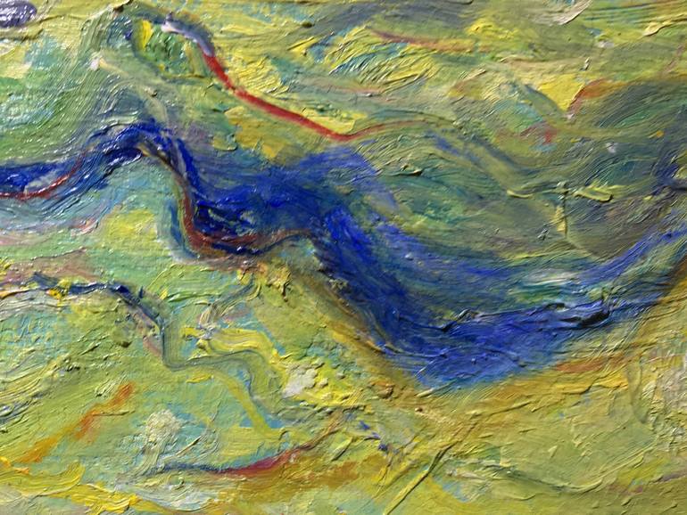 Original Abstract Expressionism Seascape Painting by Rodrigo Silva De La Cerda