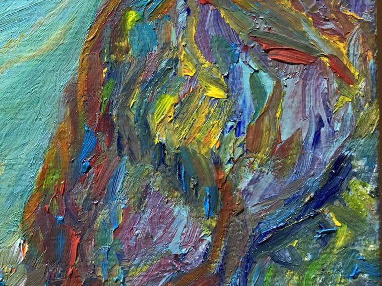 Original Abstract Expressionism Seascape Painting by Rodrigo Silva De La Cerda