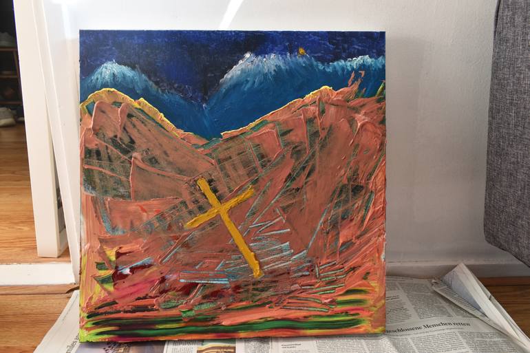 Original Abstract Religion Painting by Chris Van Den Berg