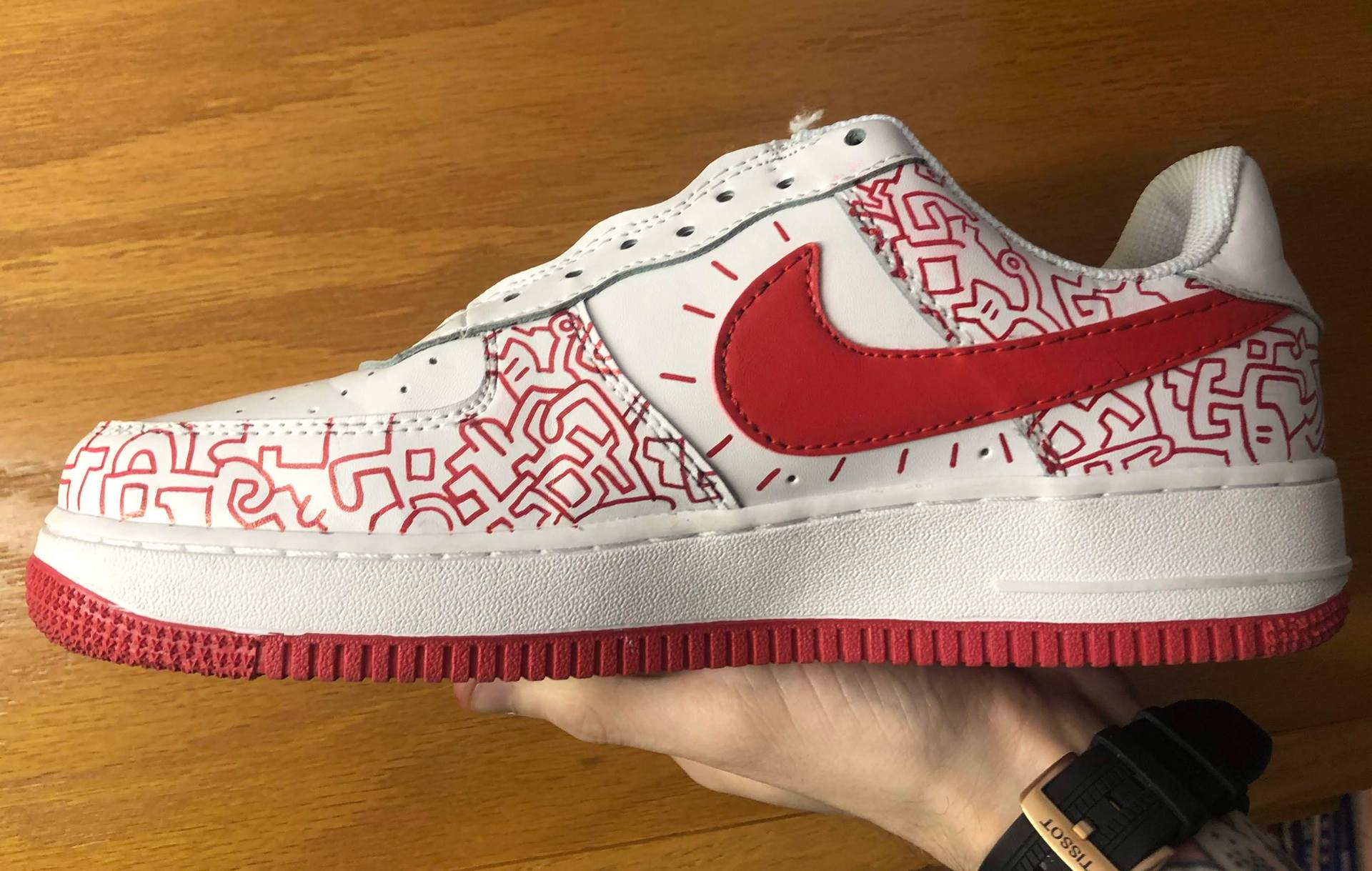 Keith Haring” Air Force 1 Sculpture by 