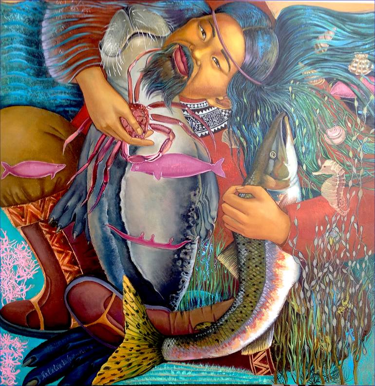Original Contemporary Classical Mythology Painting by Natalia Kukunet Dolgova