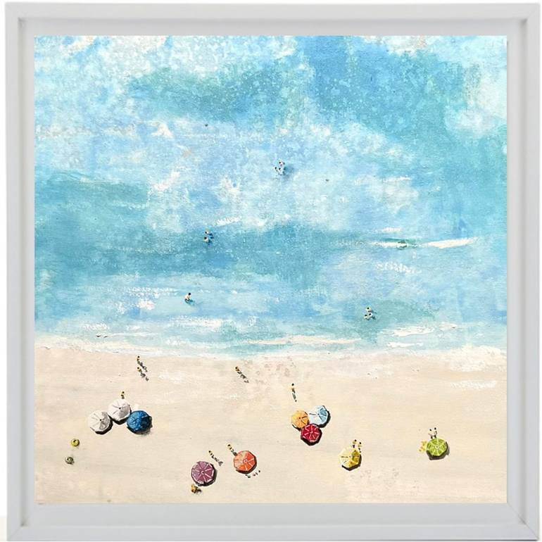 Original Figurative Beach Painting by Claudio Missagia