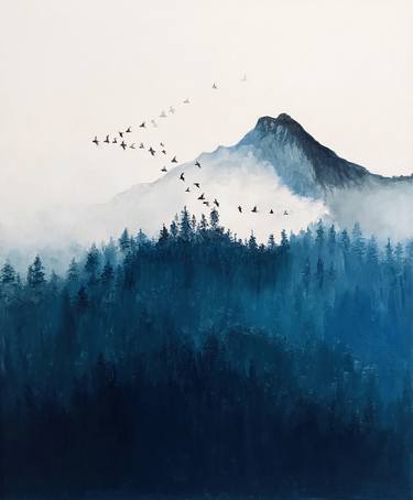 Print of Realism Landscape Paintings by Mariia Olafsson