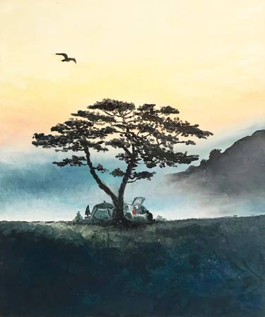 Print of Realism Tree Paintings by Mariia Olafsson