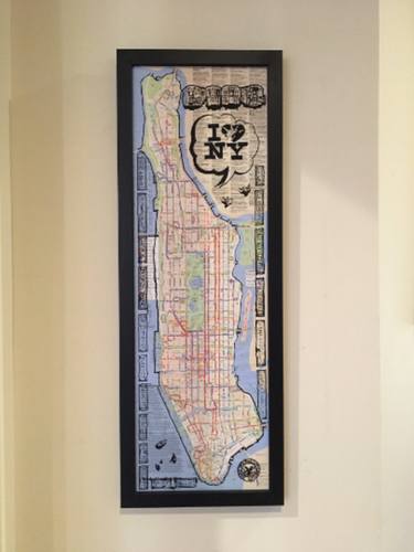 Upcycled repurposed NYC bus map graffiti subway thumb