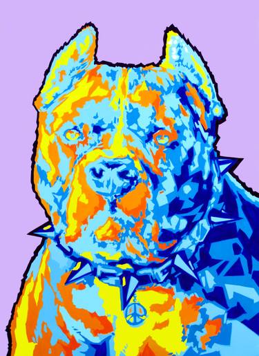Original Pop Art Dogs Paintings by Erni Vales