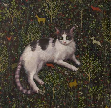 Print of Portraiture Cats Paintings by Alina Sharovskaya Konstantinova