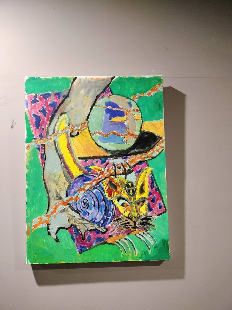 Original Abstract Expressionism Animal Painting by Bogdan Nazarenko
