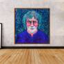 Oil paint, oil sticks, oil pastels and charcoal on stretched canvas. Heavy duty stretcher frame with gallery bracing.
