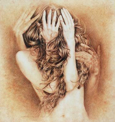 Original Figurative Women Drawings by Walter Girotto