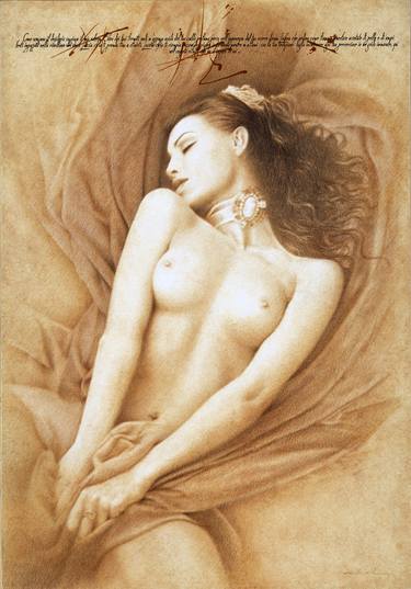 Original Figurative Nude Drawings by Walter Girotto