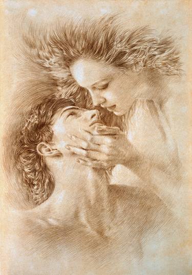 Print of Realism Love Drawings by Walter Girotto