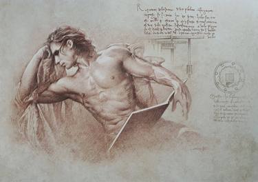 Original Figurative Men Drawings by Walter Girotto