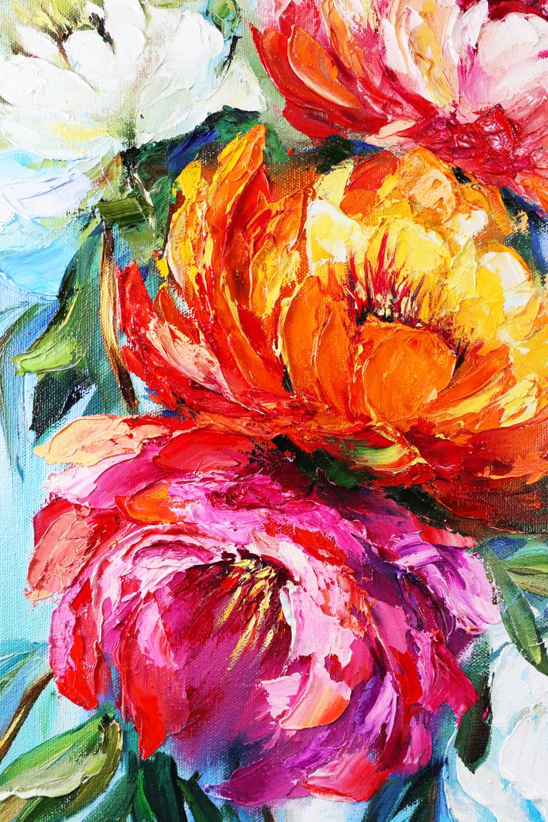 Original Expressionism Floral Painting by Tetiana Masliuk