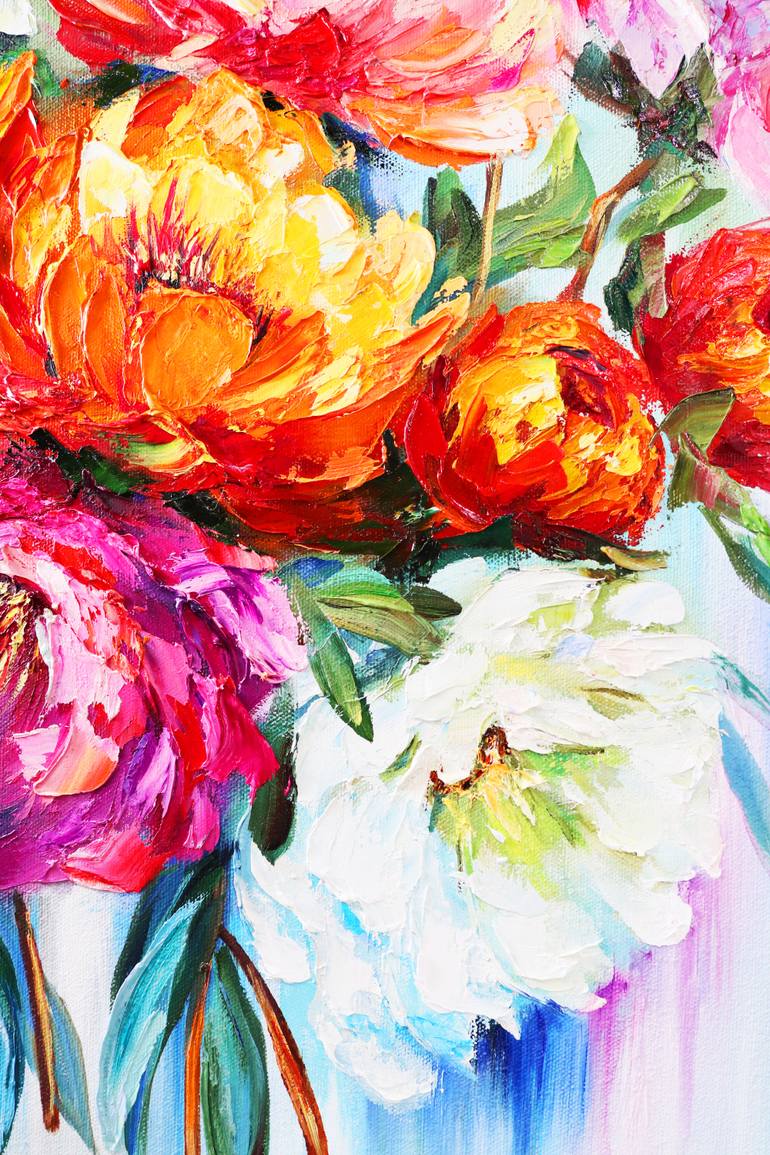 Original Expressionism Floral Painting by Tetiana Masliuk