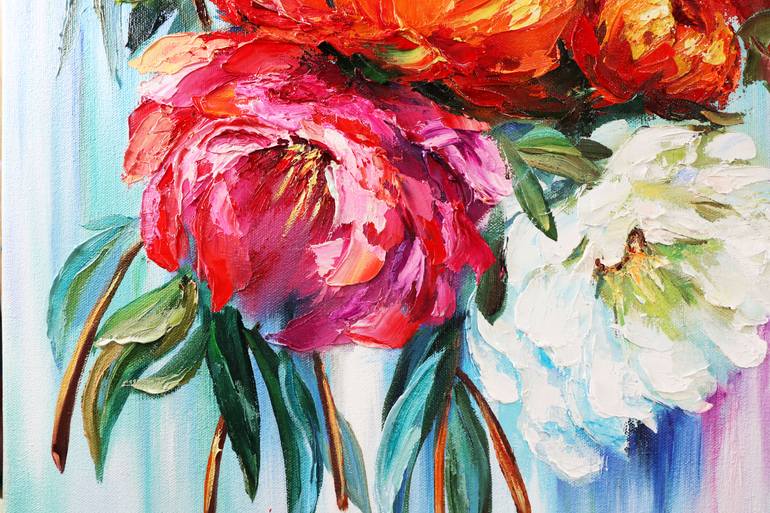 Original Expressionism Floral Painting by Tetiana Masliuk