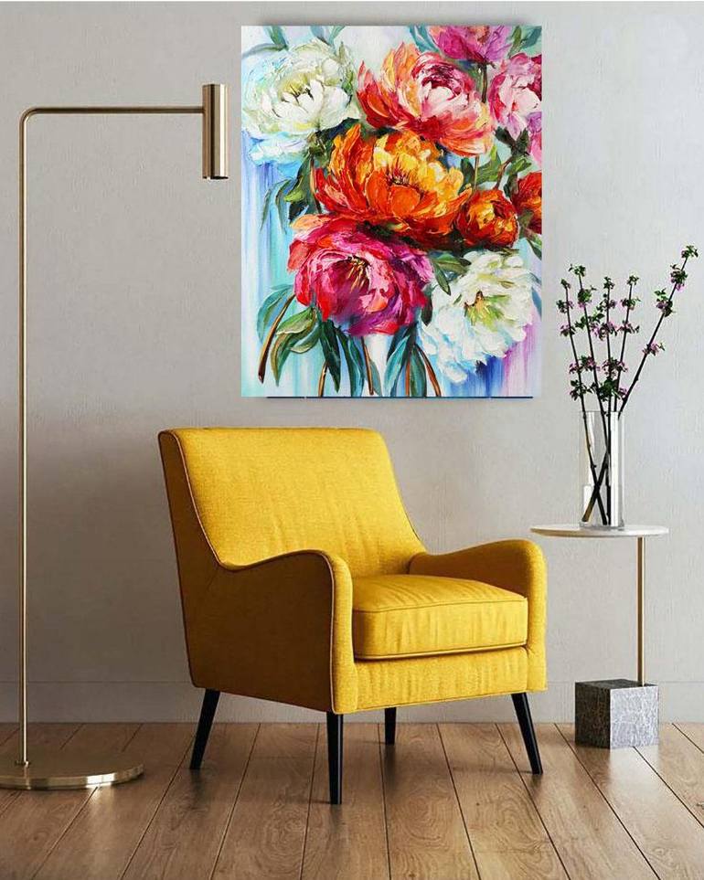 Original Expressionism Floral Painting by Tetiana Masliuk