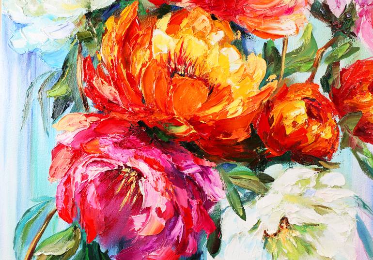Original Expressionism Floral Painting by Tetiana Masliuk