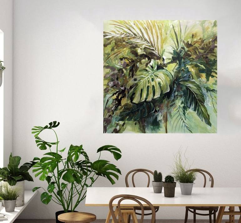 Original Abstract Expressionism Botanic Painting by Tetiana Masliuk