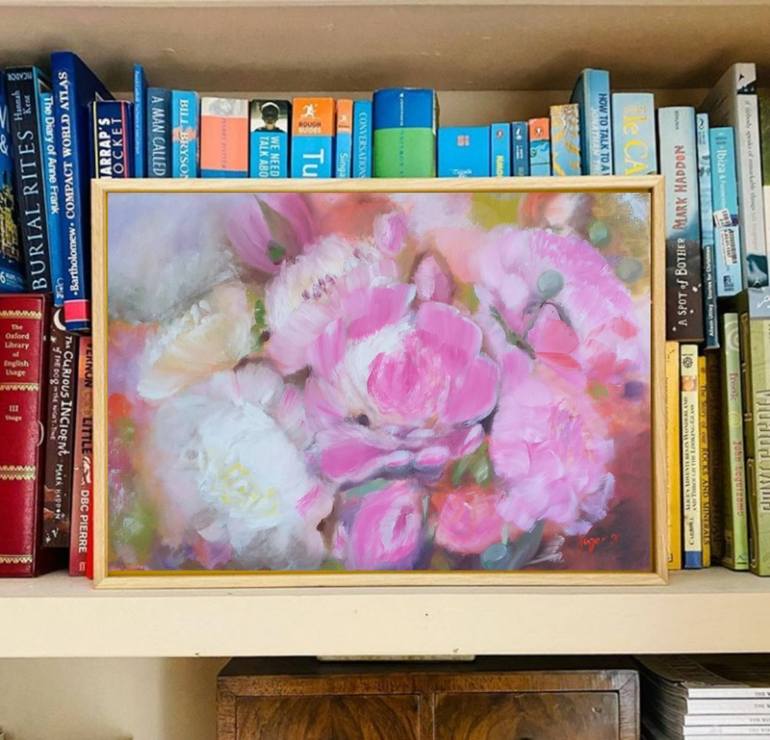 Original Art Deco Floral Painting by Iryna Jaeger