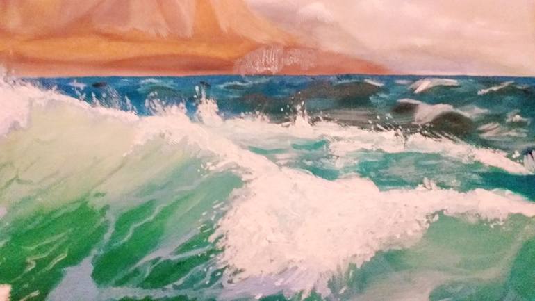 Original Fine Art Seascape Painting by Iryna Jeger