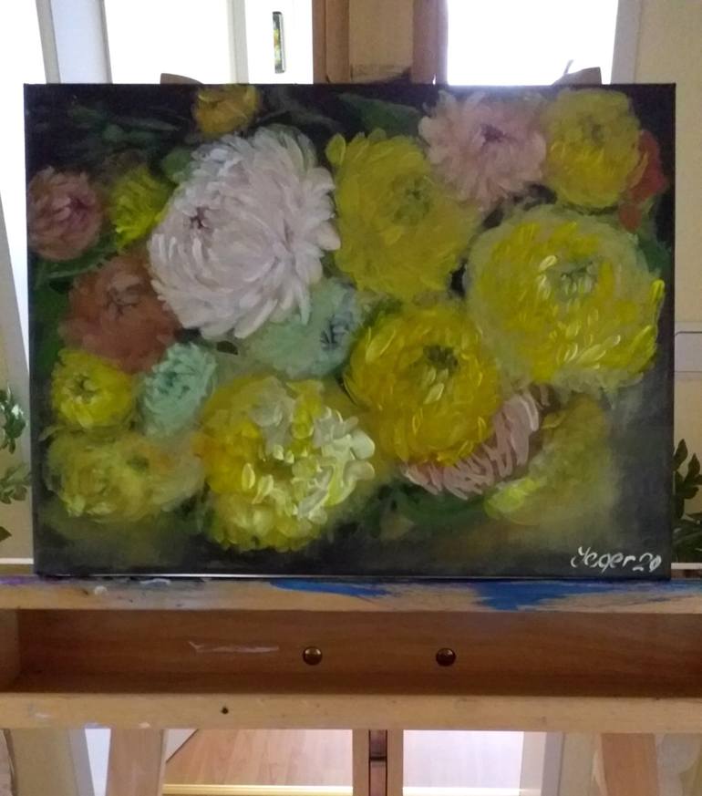 Original Floral Painting by Iryna Jeger