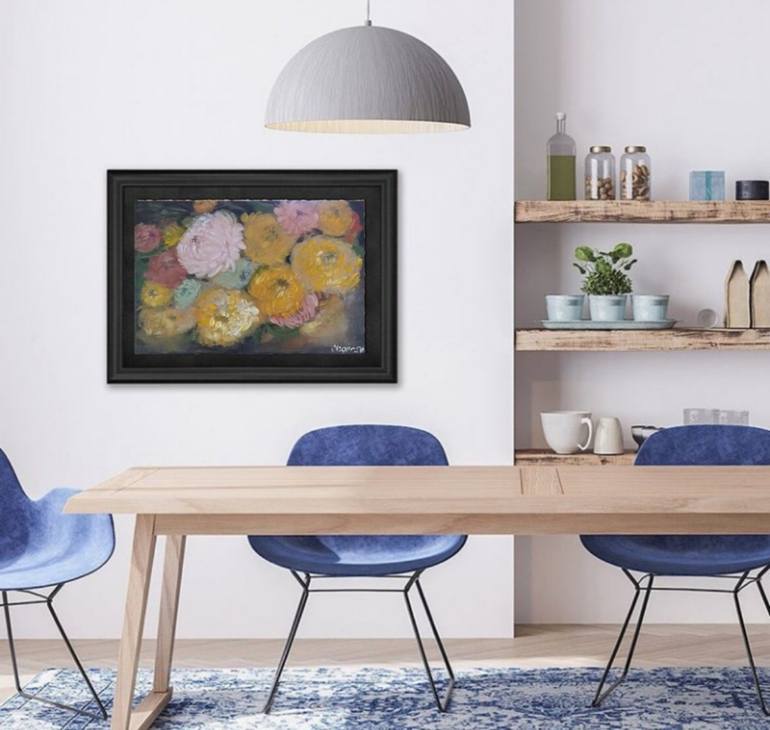 Original Abstract Expressionism Floral Painting by Iryna Jeger