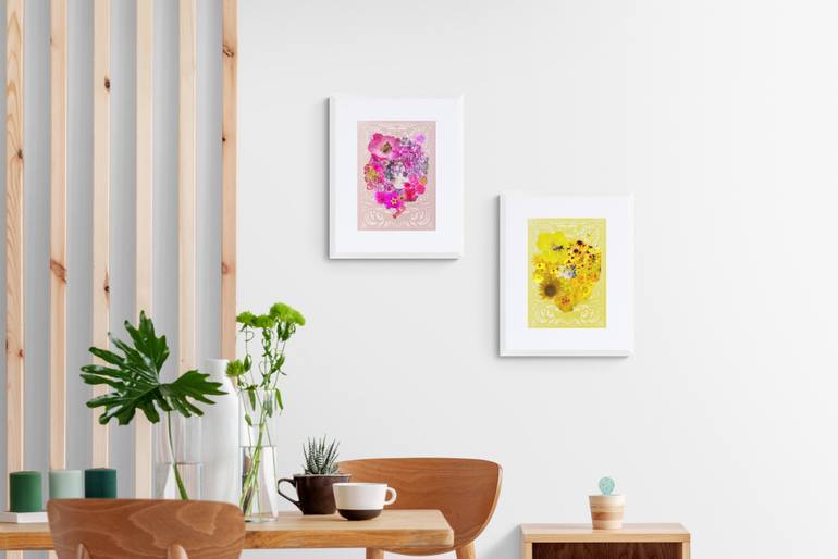 Original Art Deco Botanic Mixed Media by Ziesook You
