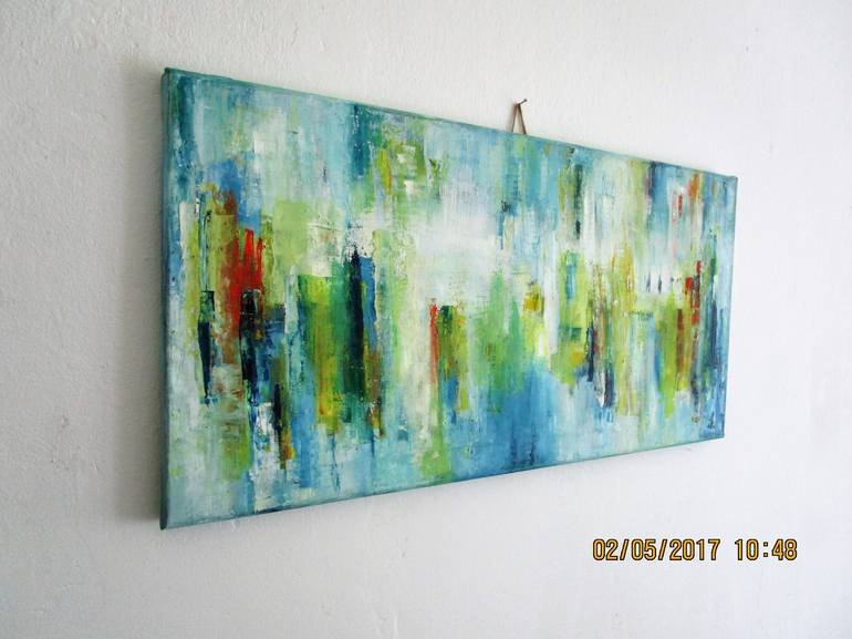 Original Abstract Expressionism Places Painting by Ingrid Knaus