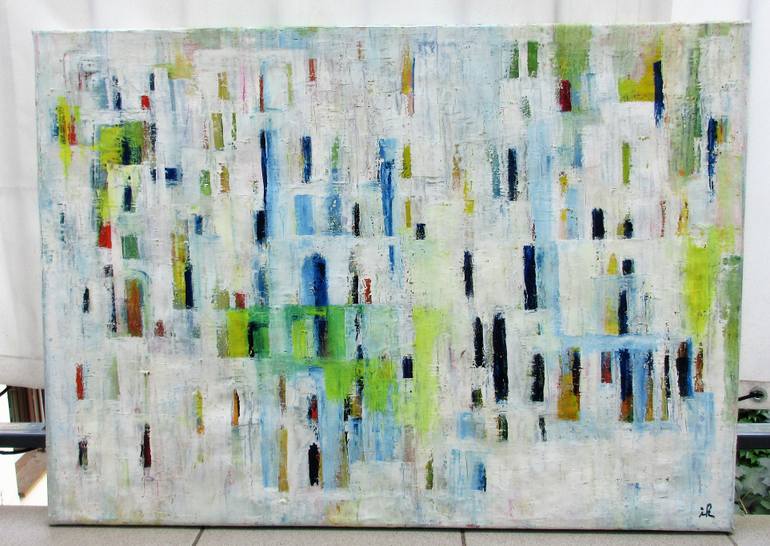 Original Documentary Abstract Painting by Ingrid Knaus