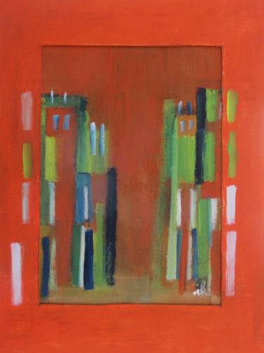 Original Abstract Expressionism Architecture Paintings by Ingrid Knaus