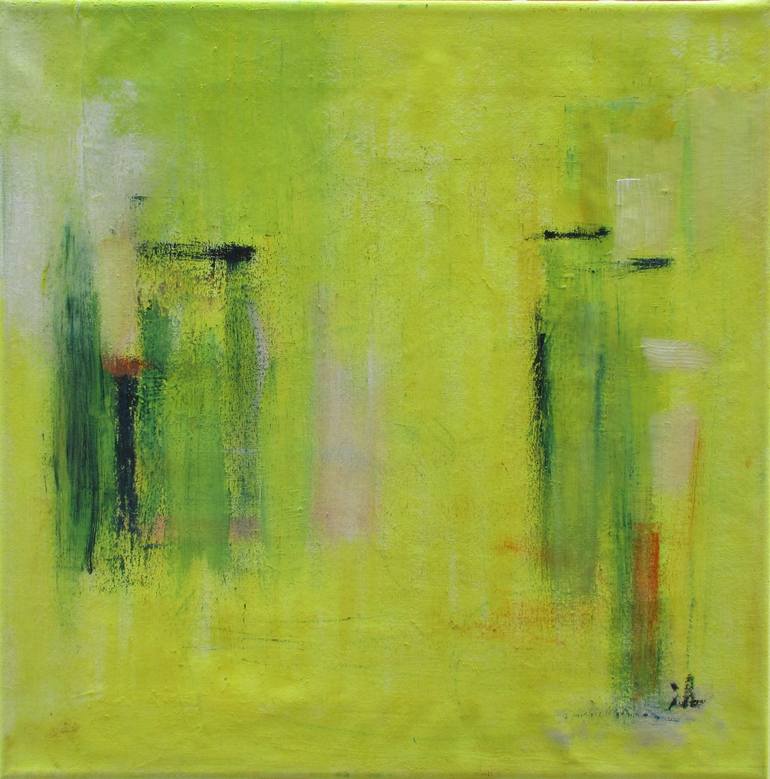 Original Abstract Expressionism Architecture Painting by Ingrid Knaus