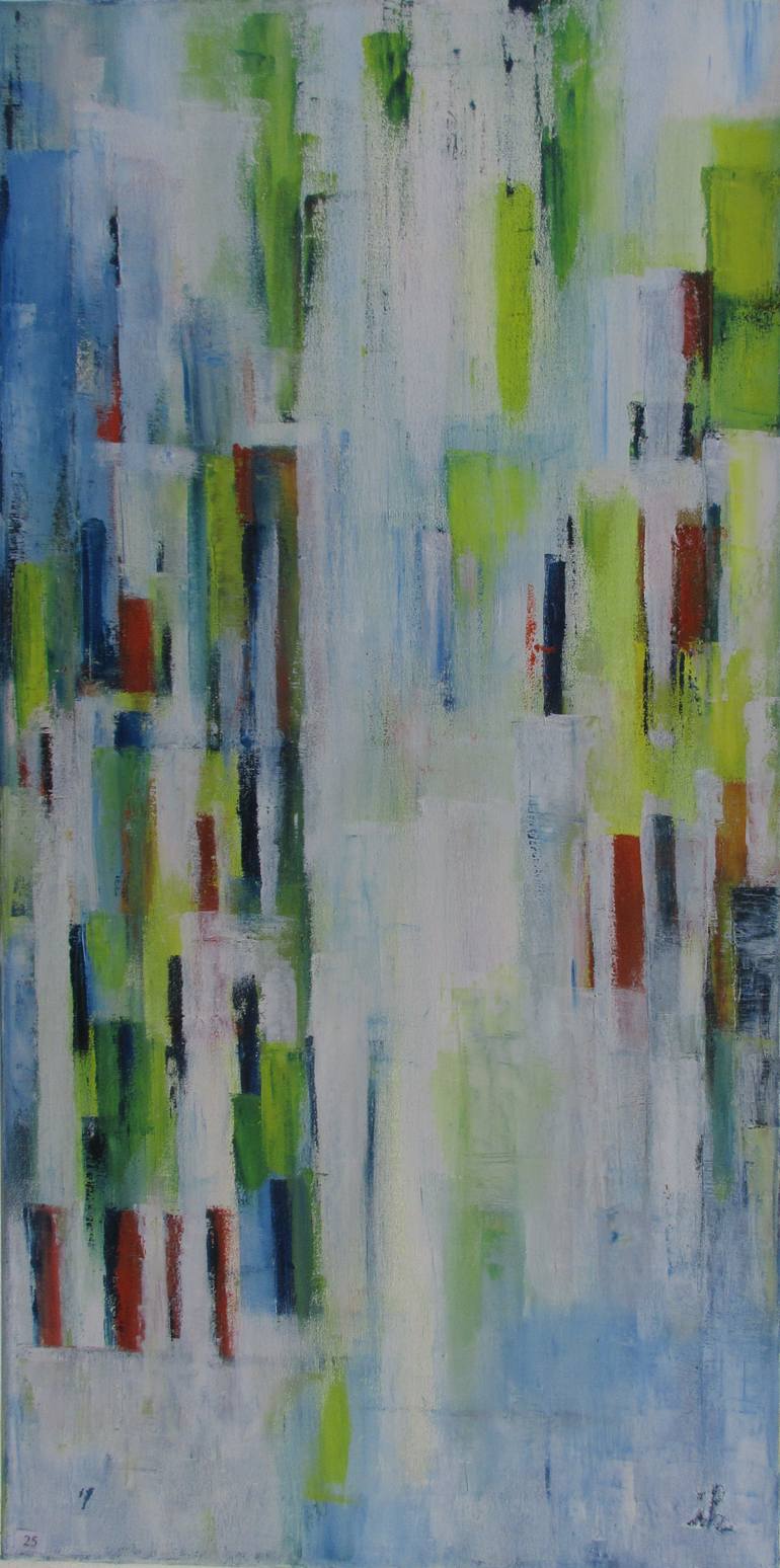 Original Abstract Expressionism Architecture Painting by Ingrid Knaus