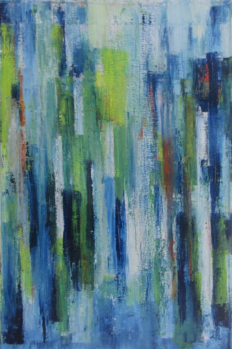 Original Abstract Expressionism Abstract Painting by Ingrid Knaus