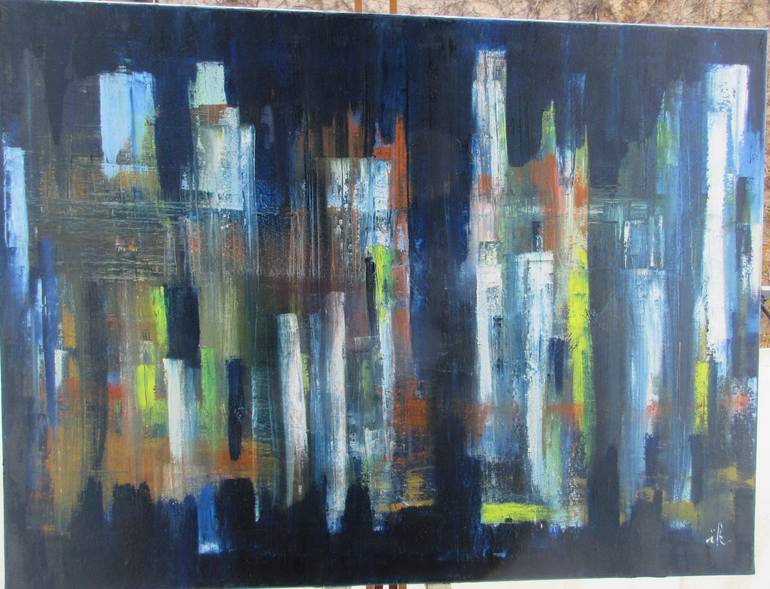 Original Abstract Expressionism Abstract Painting by Ingrid Knaus