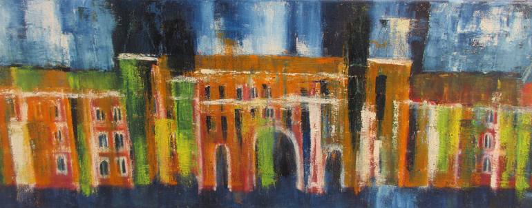 Original Contemporary Architecture Painting by Ingrid Knaus
