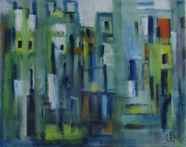 Original Abstract Expressionism Architecture Paintings by Ingrid Knaus