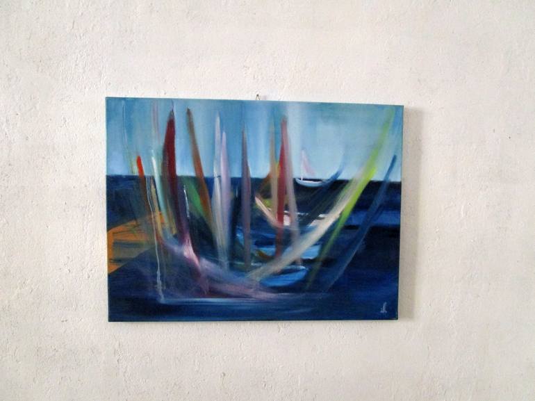 Original Boat Painting by Ingrid Knaus