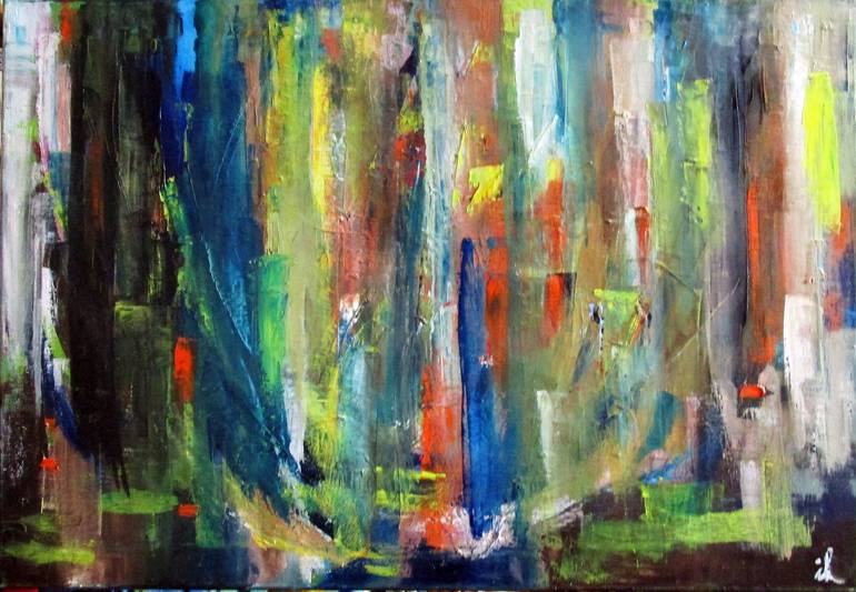 Original Abstract Expressionism Abstract Painting by Ingrid Knaus