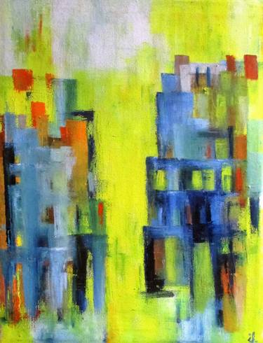 Original Abstract Expressionism Architecture Paintings by Ingrid Knaus