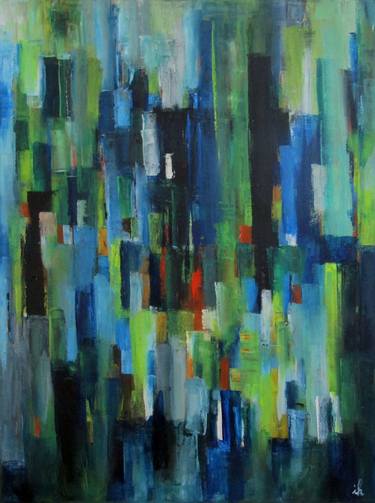 Original Abstract Expressionism Architecture Paintings by Ingrid Knaus